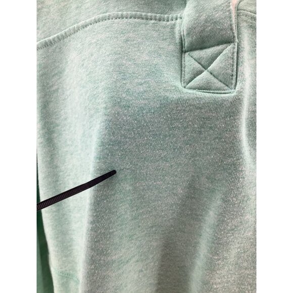 State Of Mine VIRGINIA Womans XL Quarter Button Pullover Mint Green Sweatshirt - Picture 2 of 9